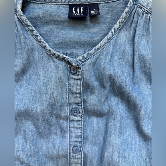 Gap kids girls denim short sleeve jumpsuit size small - Picture 2 of 2